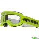 Alpinestars Vision 3 Wordmark Crossbril - Fluo Geel / Heldere lens