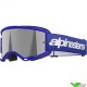 Alpinestars Vision 3 Wordmark Crossbril - Blauw / Zilver spiegellens