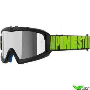 Alpinestars Vision Youth Hollow Motocross Goggle - Charcoal / Fluo Yellow / Silver Mirror Lens