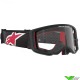 Alpinestars Supertech Corp Crossbril - Zwart / Rood / Heldere lens