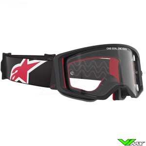 Alpinestars Supertech Corp Crossbril - Zwart / Rood / Heldere lens