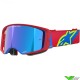 Alpinestars Supertech Corp Crossbril - Rood / Blauw / Blauw Spiegellens