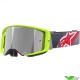 Alpinestars Supertech Corp Crossbril - Fluo Geel / Rood / Zilver spiegellens