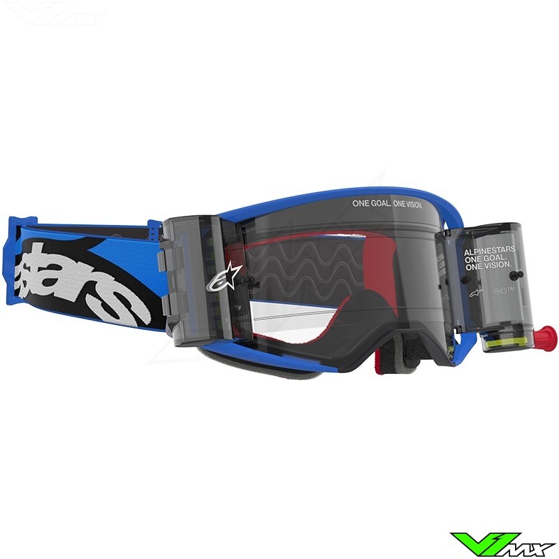 Alpinestars Supertech Stream Motocross Goggles with Roll-off - Blue