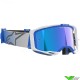 Alpinestars Vision 8 Corp Crossbril - Blauw / Wit / Blauw Spiegellens