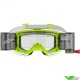 Alpinestars Vision 8 Wordmark Motocross Goggles with Roll-off - White / Fluo Yellow