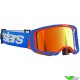 Alpinestars Vision 8 Wordmark Crossbril - Blauw / Oranje / Rood Spiegellens