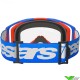 Alpinestars Vision 8 Wordmark Crossbril - Blauw / Oranje / Heldere lens