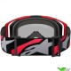 Alpinestars Vision 8 Luar Crossbril - Rood / Zwart / Zilver spiegellens