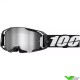 100% Armatic Motocross Goggle - Black / Silver Mirror Lens