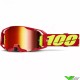 100% Armatic Crossbril - Rood / Fluo Geel / Rode Spiegellens