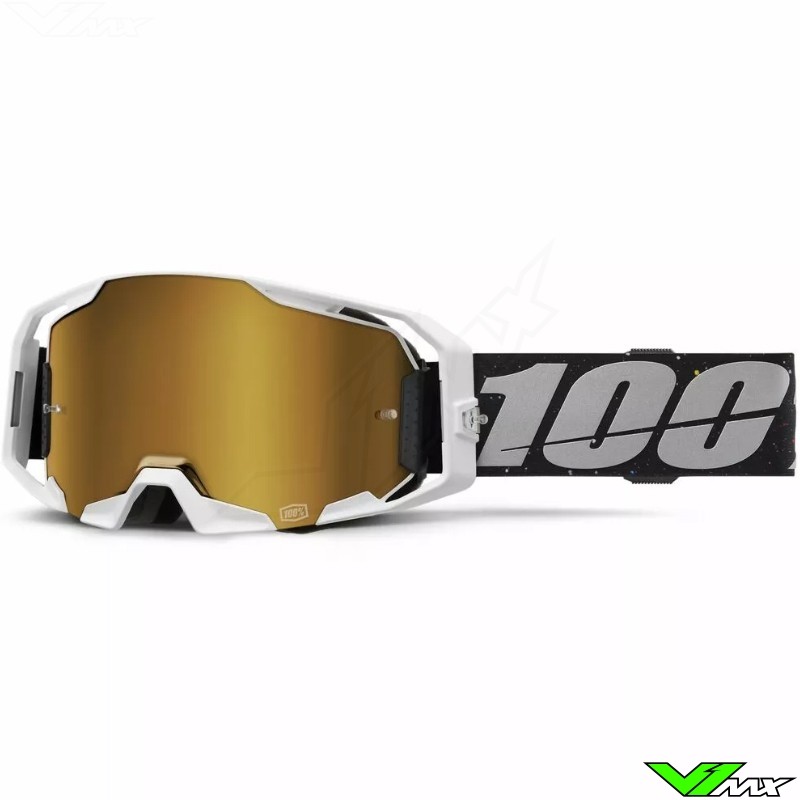 100% Armatic RapidRacer Crossbril - Goud Spiegellens