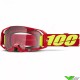 100% Armatic Crossbril - Rood / Fluo Geel / Heldere lens