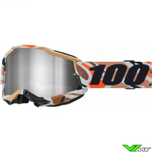 100% Accuri 2 Flea Motocross Goggle - Sand / Camo / Silver Mirror Lens