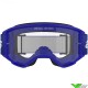 Alpinestars Vision 3 Wordmark Crossbril - Blauw / Heldere lens