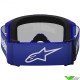 Alpinestars Vision 3 Wordmark Crossbril - Blauw / Zilver spiegellens