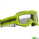 Alpinestars Vision 3 Wordmark Crossbril - Fluo Geel / Heldere lens