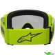 Alpinestars Vision 3 Wordmark Crossbril - Fluo Geel / Zilver spiegellens