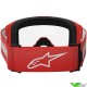 Alpinestars Vision 3 Wordmark Crossbril - Rood / Heldere lens