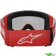 Alpinestars Vision 3 Wordmark Crossbril - Rood / Zilver spiegellens