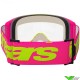 Alpinestars Vision 5 Wordmark Crossbril - Roze / Fluo Geel / Heldere lens