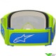 Alpinestars Vision 5 Blaze Crossbril - Fluo Geel / Blauw Spiegellens