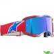 Alpinestars Vision 5 Corp Crossbril - Rood / Blauw / Blauw Spiegellens