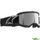 Alpinestars Vision 5 Corp Crossbril - Zwart / Zilver spiegellens