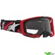 Alpinestars Vision 8 Luar Crossbril - Rood / Zwart / Heldere lens