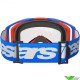 Alpinestars Vision 8 Wordmark Crossbril - Blauw / Oranje / Dubbele lens