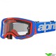 Alpinestars Vision 8 Wordmark Crossbril - Blauw / Oranje / Dubbele lens