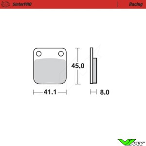 Moto Master Racing Rear Brake Pads - Kawasaki KX65 KLX230R KLX230SE KLX230 Suzuki RM65 Husqvarna TC610 TE610 WR250