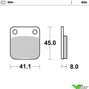 Moto Master Nitro Rear Brake Pads - Kawasaki KX65 KLX230R KLX230SE KLX230 Suzuki RM65 Husqvarna TC610 TE610 WR250