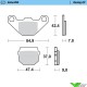 Moto Master Racing GP Front/Rear Brake Pads - Kawasaki KX80BigWheels KX80 KX100 Suzuki RM80BigWheels RM80 RM85L RM85