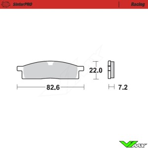 Moto Master Racing Rear Brake Pads - Yamaha YZ65 YZ80BigWheels YZ80 YZ85BigWheels YZ85SmallWheels