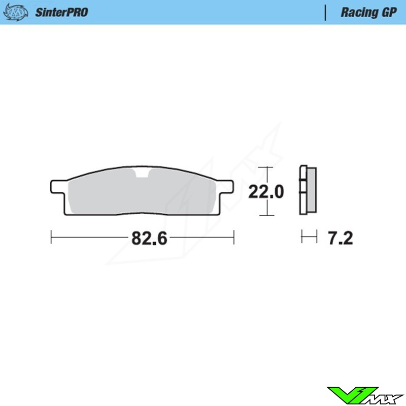 Moto Master Racing GP Rear Brake Pads - Yamaha YZ65 YZ80BigWheels YZ80 YZ85BigWheels YZ85SmallWheels