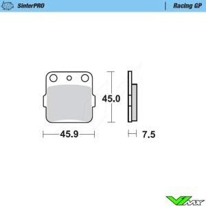 Moto Master Racing GP Front/Rear Brake Pads - Kawasaki KX80BigWheels KX80 KX85 KX100 KLX140L KLX140 Honda CRF150R Yamaha YZ65