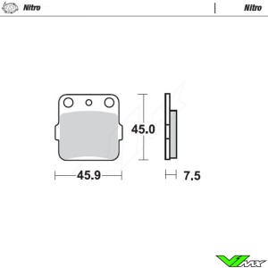 Moto Master Nitro Front/Rear Brake Pads - Kawasaki KX80BigWheels KX80 KX85 KX100 KLX140L KLX140 Honda CRF150R Yamaha YZ65