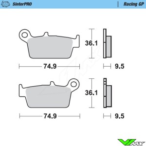 Moto Master Racing GP Achter Remblokken - Kawasaki Suzuki Honda Yamaha TM GasGas