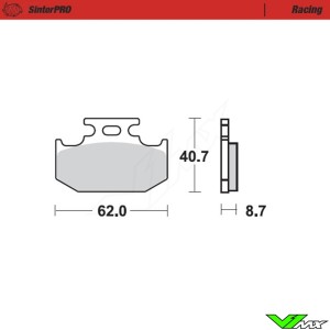 Moto Master Racing Achter Remblokken - Kawasaki Suzuki Yamaha