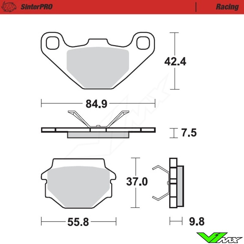 Moto Master Racing Rear Brake Pads - KTM 125SX 250SX