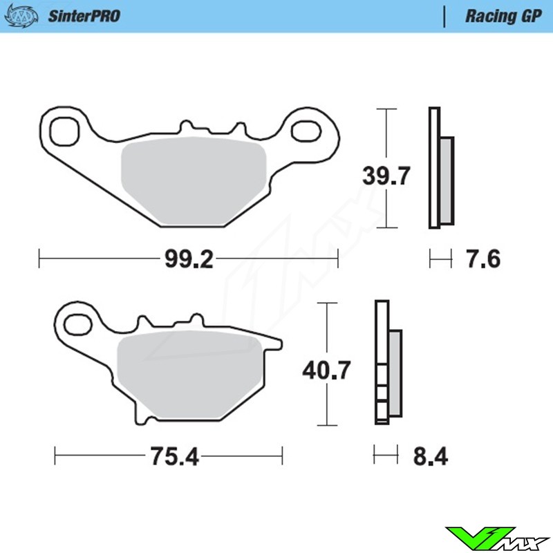 Moto Master Racing GP Front Brake Pads - Suzuki RM80BigWheels RM80 RM85L RM85