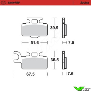 Moto Master Racing Voor Remblokken - Kawasaki KX65 Suzuki RM65