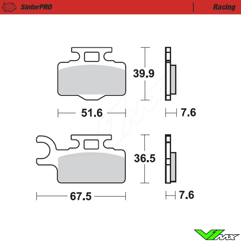 Moto Master Racing Front Brake Pads - Kawasaki KX65 Suzuki RM65