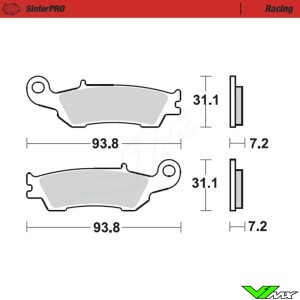 Moto Master Racing Front Brake Pads - Yamaha Fantic