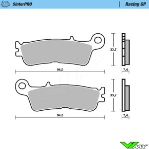 Moto Master Racing GP Front Brake Pads - Yamaha Fantic