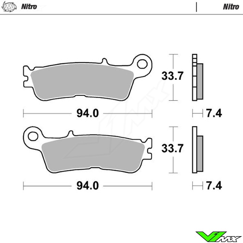 Moto Master Nitro Front Brake Pads - Yamaha Fantic