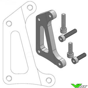 Moto Master 320mm Adapter Bracket For Moto-Master 4-Piston Front Caliper - Honda CR125 CR250 CRF250R CRF250X CRF450R CRF450X