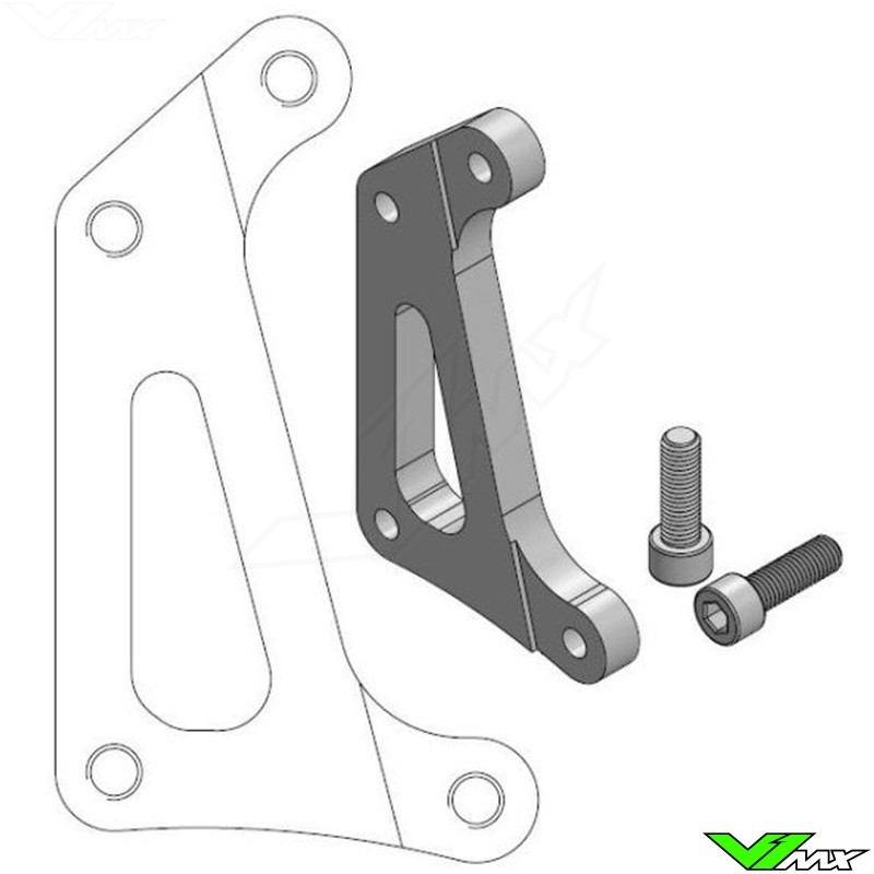 Moto Master 320mm Adapter Bracket For Moto-Master 4-Piston Front Caliper - Yamaha Fantic