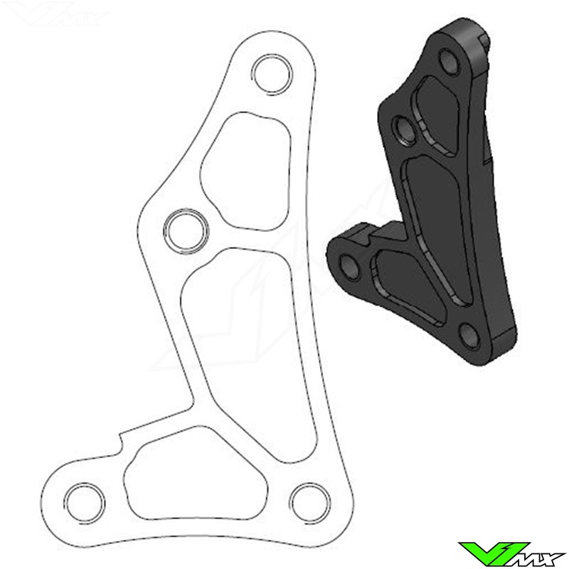 Moto Master 260mm Adapter Bracket for OEM Front Caliper - Honda CR80 CR85 CRF150R